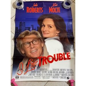 I Love Trouble Movie Poster 1994 Original Julia Roberts Nick Nolte 27x40 Folded